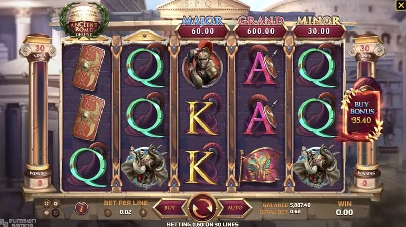 Ancient Rome Deluxe AI - თამაშის პროცესი მოგებული ხაზით